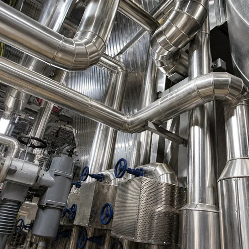 Ventajas del acero inoxidable técnicas y económicas en diferentes proyectos 1 Estructura de tuberías de acero inoxidable en planta de producción