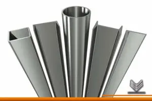 Cinco distintas presentaciones de materiales hechos con acero inoxidable