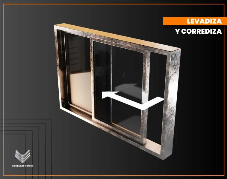 Canceleria de aluminio levadiza y corrediza