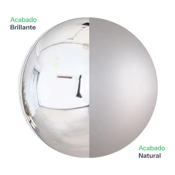 acabado natural brillante de aluminio