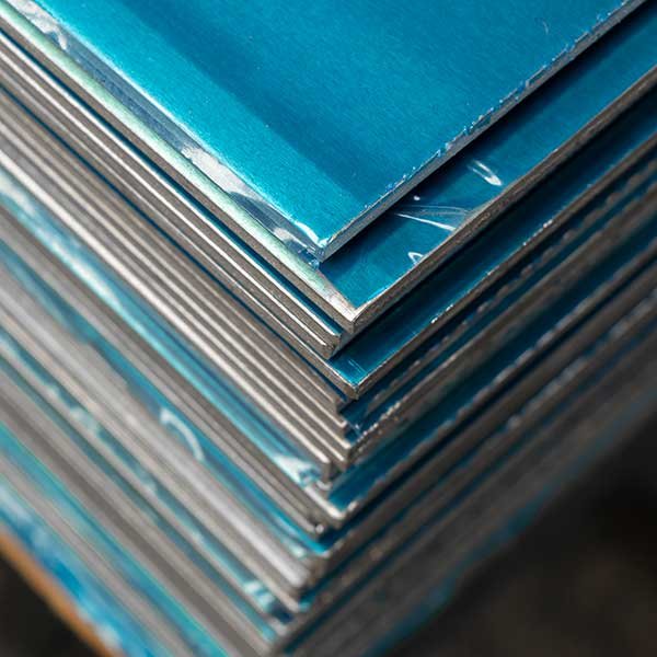 Placa de aluminio lisa apilada con recubrimiento de vinil