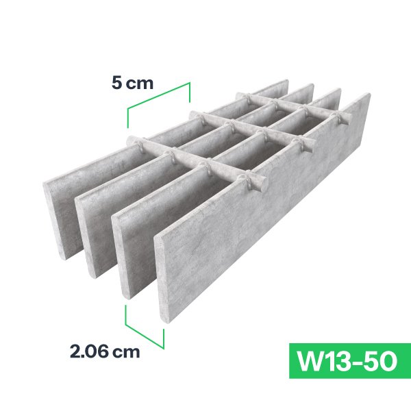rejilla electroforjada acero natural w13 50