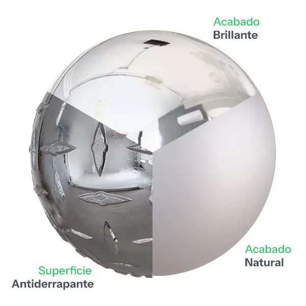 superficies lisa natural brilltante y antiderrapante lamina de aluminio
