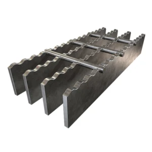 pieza de rejilla de acero inoxidable dentada