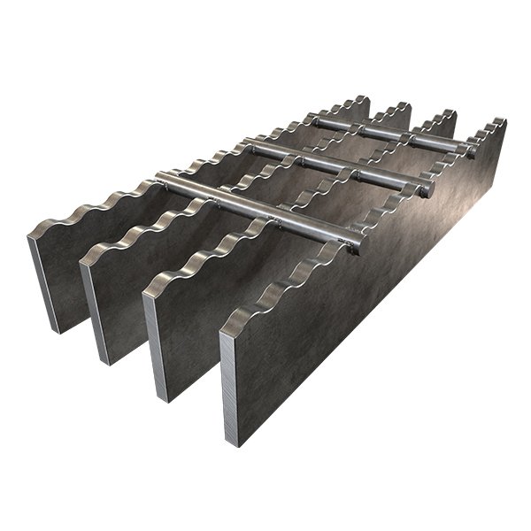 pieza de rejilla de acero inoxidable dentada