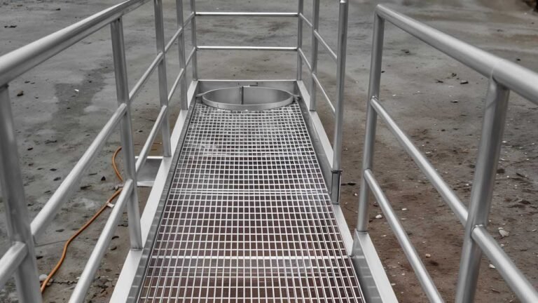 rampa de rejilla de acero inoxidable