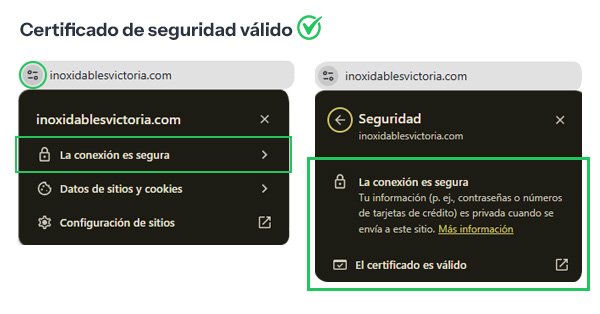 certificado seguridad inoxidables victoria com